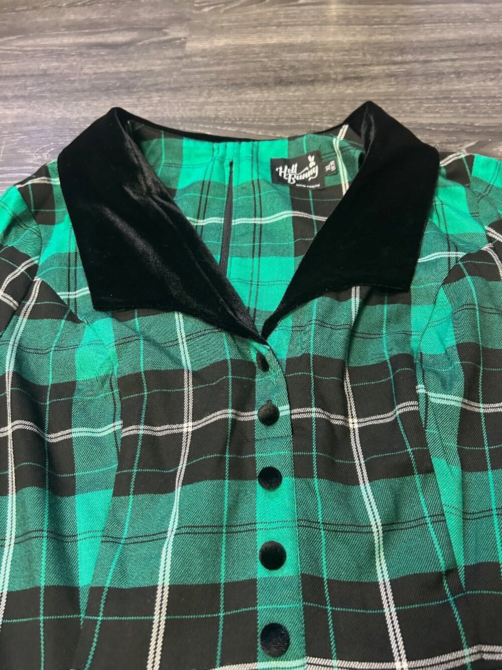 Hell Bunny Tartan Swing Dress - Picture 6 of 6